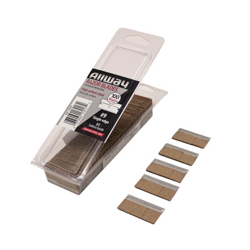 Allway Steel Single Edge Razor Blade 1-9/16 in. L 100 pk, Pack of 10