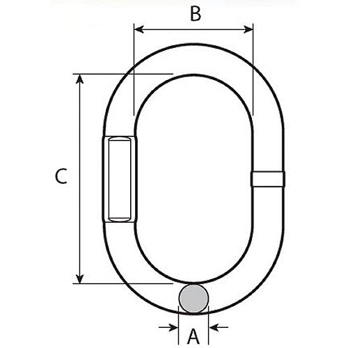 Acco/Peerless 8451100 V10 Chain Oblong Master Link, 5/8″