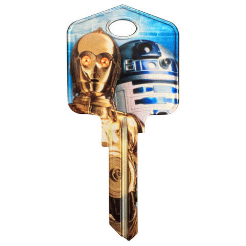 HILLMAN Star Wars Droids House/Padlock Universal Key Blank KW1/10 Single, Pack of 5