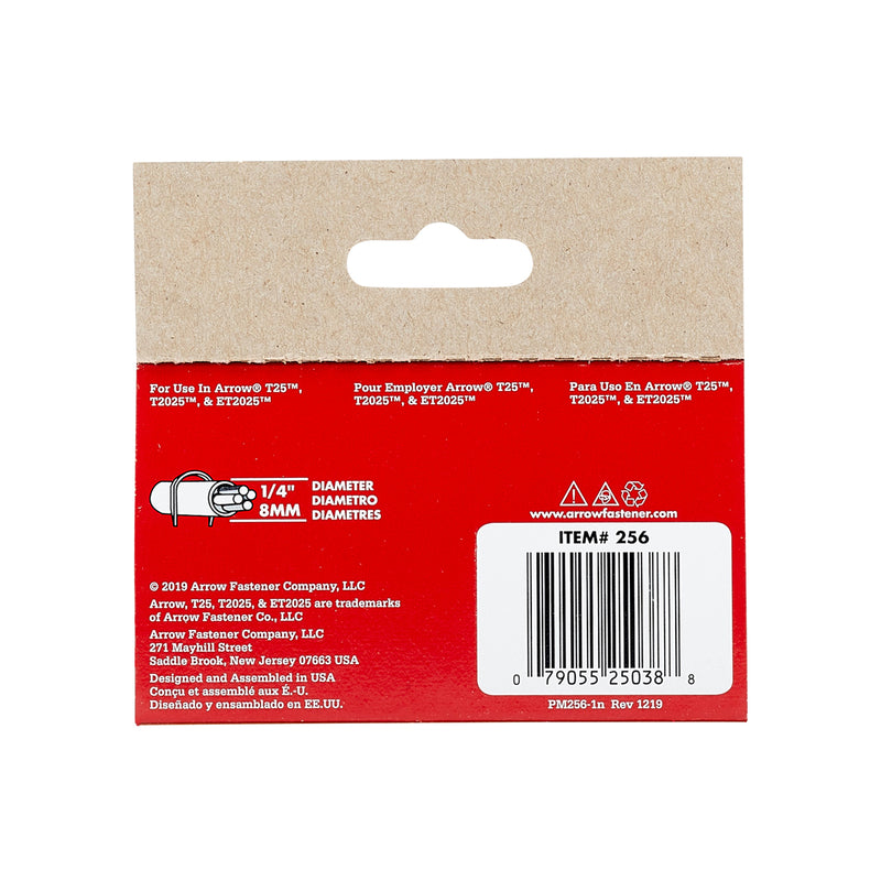 Arrow T25 1/4 in. W X 3/8 in. L Round Crown Wire Staples 1100 pk, Pack of 5