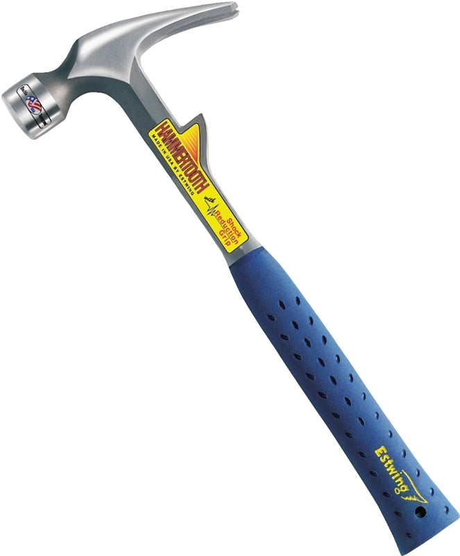Estwing Hammertooth E6-22TM Hammer, 22 oz Head, Claw, Milled Head, Steel Head, 13-3/4 in OAL