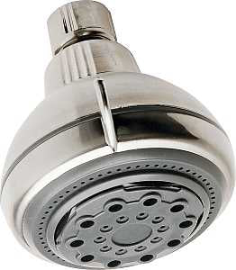 Plumb Pak PP828-50 Showerhead, 2 gpm, 5-Spray Function, Plastic, Polished Chrome