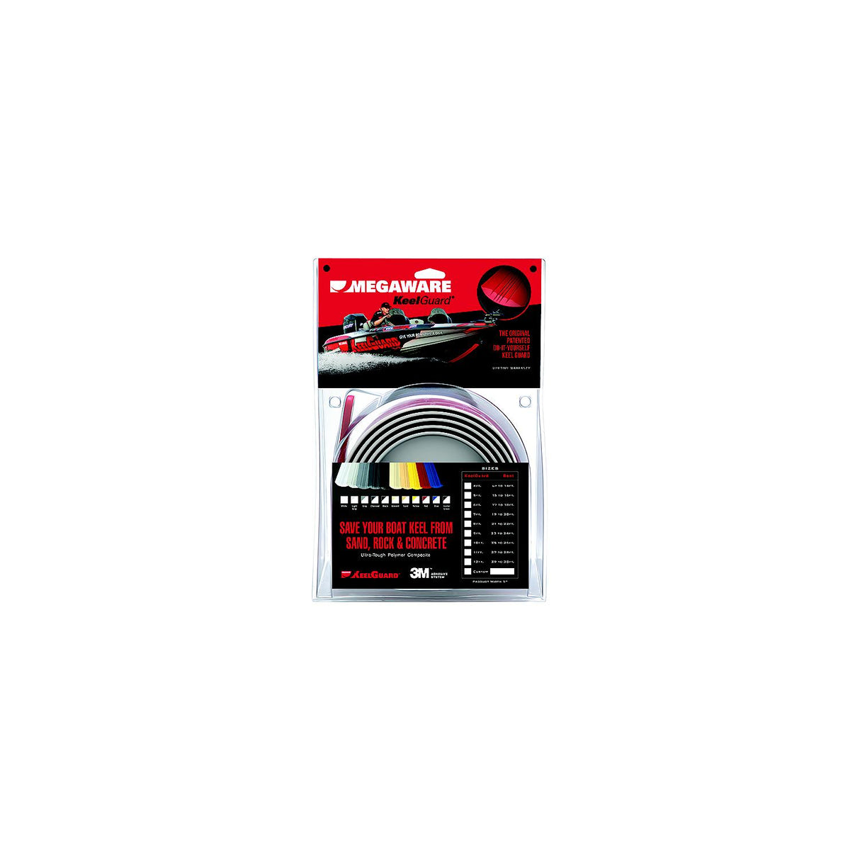 MegaWare 20112 KeelGuard Keel Protector, 12' White