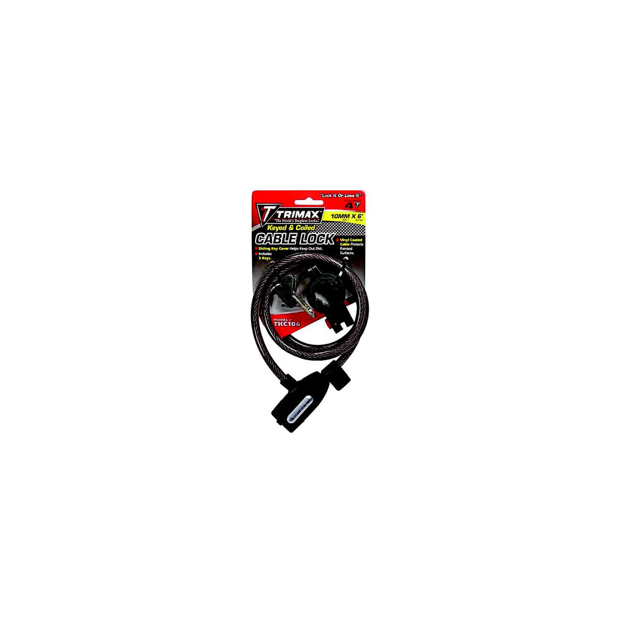 Trimax TKC106 Quadra-Braid 6 x 10mm Keyed Cable Lock