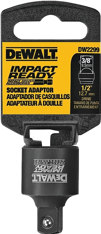 DEWALT DW2299 Socket Adapter, 1/2, 3/8 in Drive, Square Drive, Steel