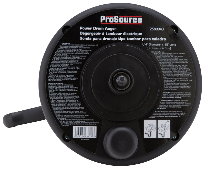 ProSource DA00003C-15 Manual Power Drum Auger