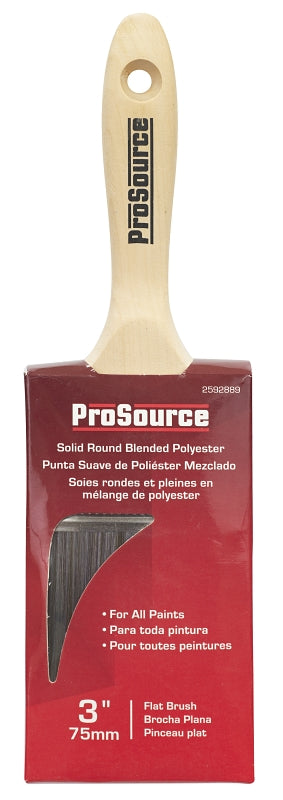 ProSource OR 11601 0300 Flat Pain Wt Brush, 3in W, Flat Cut, Polyester