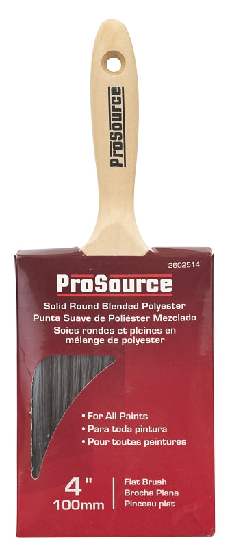 ProSource OR 11601 0400 Flat Pain Wt Brush, 4in W, Flat Cut, Polyester