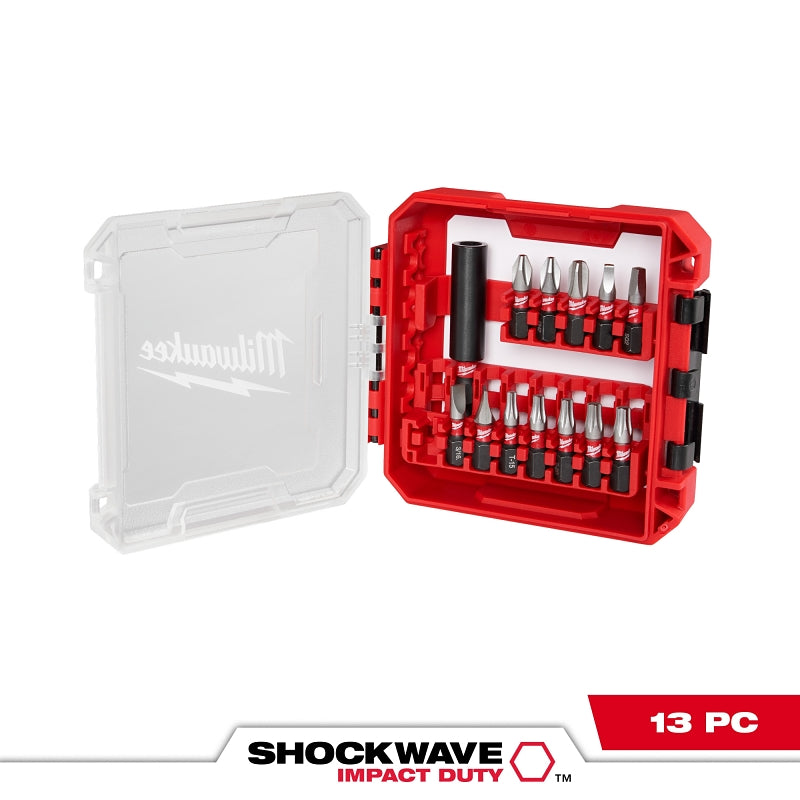 Milwaukee SHOCKWAVE Impact Duty 48-32-4035 Driver Bit Set, 13-Piece, All-Purpose, Magnetic, Steel