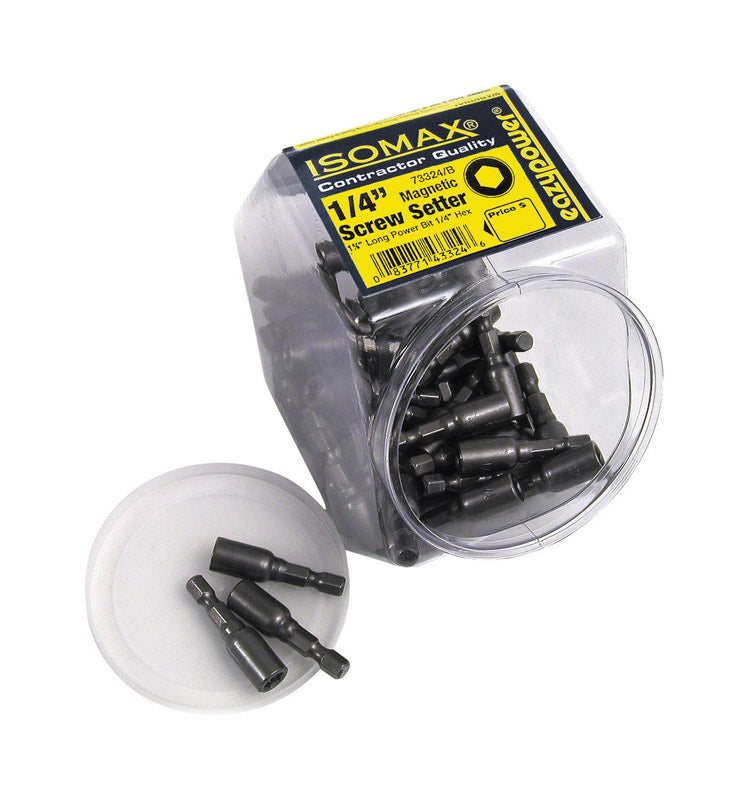 Eazypower Isomax 1/4 in. X 1-5/8 in. L Nut Setter Power Bit Steel 50 pc, Pack of 50