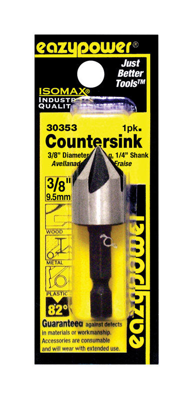 Eazypower Isomax 3/8 in. X 3/8 inch D X 2-1/8 in. L Carbon Alloy Steel Countersink Countersink Bit