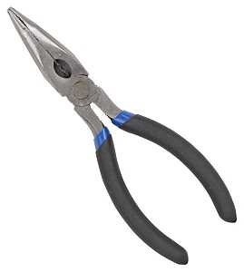 Vulcan PC974-01 Bent Nose Pliers, 6 in OAL, 1.6 mm Cutting Capacity, 3.9 cm Jaw Opening, Black Handle, 3/4 in W Jaw