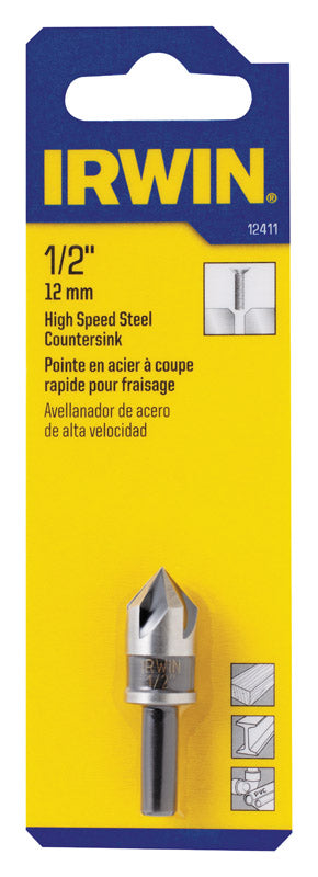 Irwin 1/2 in. D X 1-21/32 in. L High Speed Steel Countersink 1 pc