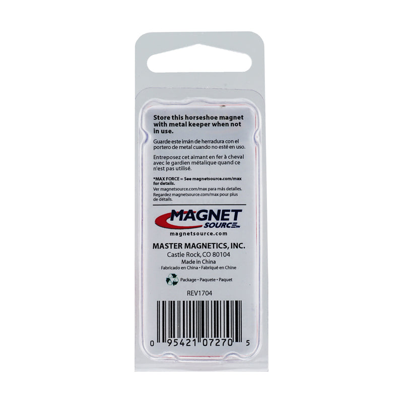 Magnet Source 1.18 in. L X .78 in. W Red Horseshoe Magnet 13 lb. pull 1 pc