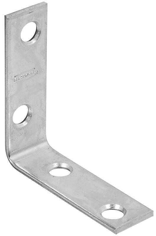 National Hardware 115BC Series N266-361 Corner Brace, 2 in L, 5/8 in W, Steel, Zinc-Plated, 0.08 in Thick Material, Pack of 40