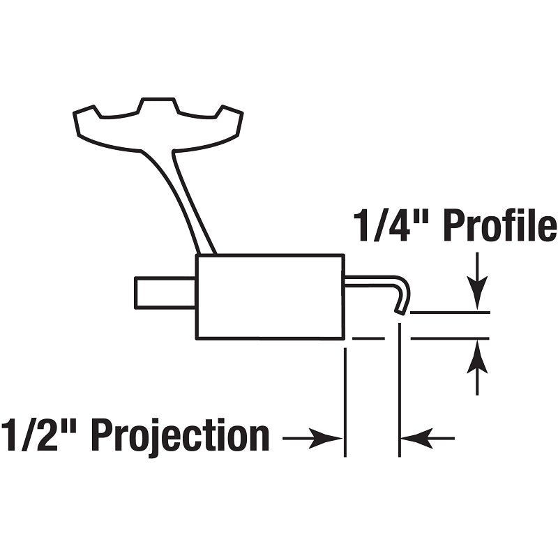 Prime-Line C 1106 Handleset, Aluminum, Painted