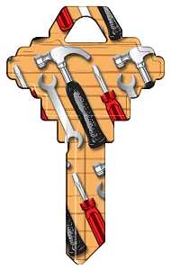 Hy-Ko 15005SC1-TOOL Key Blank, Tools, Brass, For: Schlage SC1 Keyways, SC1 Key Number, Pack of 5