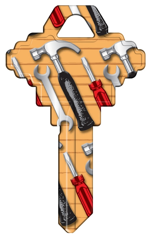 Hy-Ko 15005SC1-TOOL Key Blank, Tools, Brass, For: Schlage SC1 Keyways, SC1 Key Number, Pack of 5