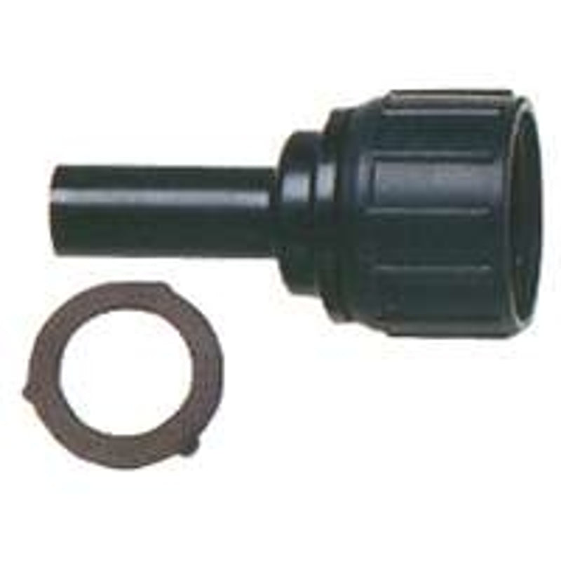 Raindrip R326CT Swivel Adapter, 3/4 x 1/4 in Connection, FPT x Compression, Plastic, Black