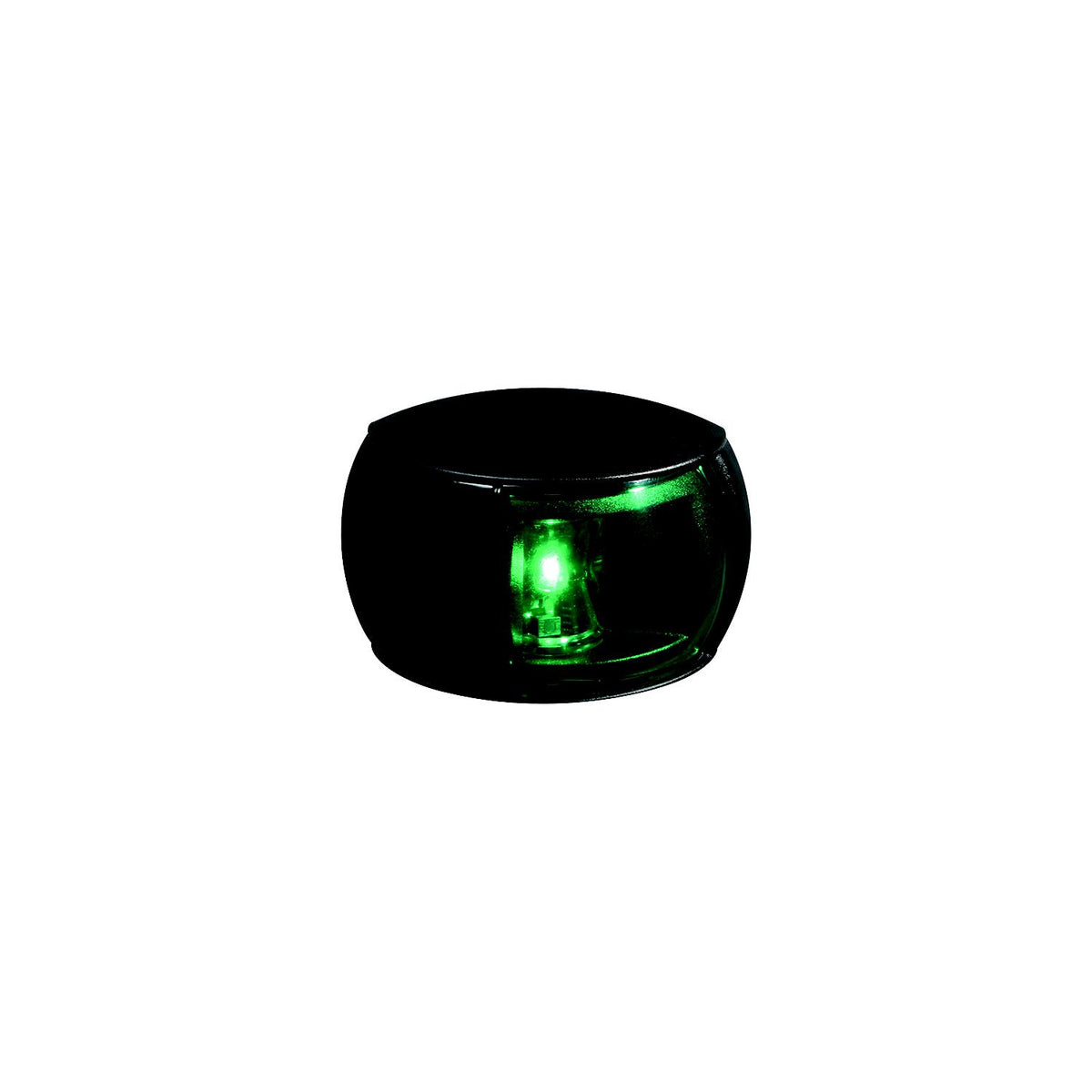 Hella 980520201 NaviLED Starboard (Green) Side Light Only, Black w/Green Lens, 1 ea.