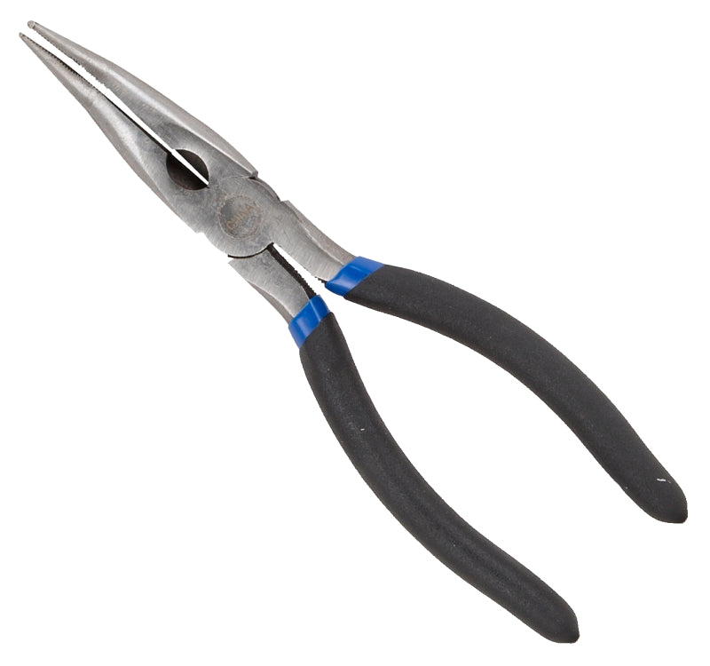 Vulcan PC974-02 Bent Nose Pliers, 8 in OAL, 1.6 mm Cutting Capacity, 5.2 cm Jaw Opening, Black Handle, 7/8 in W Jaw
