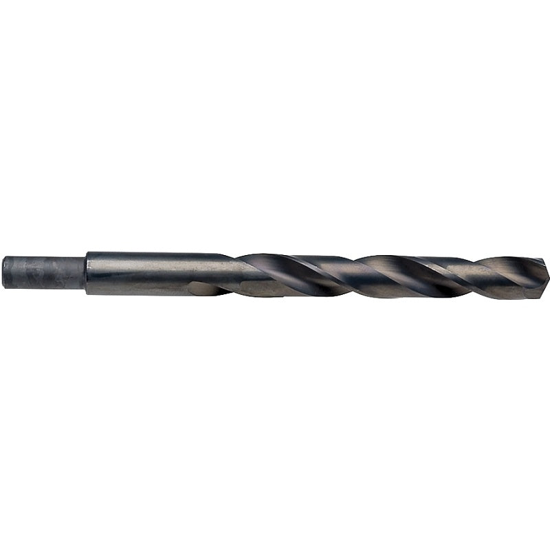 Irwin 67827 Jobber Drill Bit, 27/64 in Dia, 5-3/8 in OAL, Spiral Flute, 2-Flute, 27/64 in Dia Shank, Reduced Shank