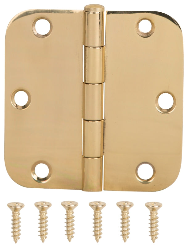 ProSource BH-BR21B-PS Door Hinge, 3-1/2 in H Door Leaf, 3-1/2 in W Door Leaf, 2.2 mm Thick Door Leaf, 3-1/2 x 3-1/2 in