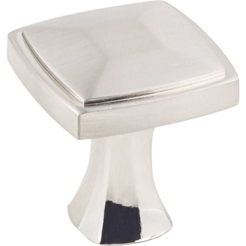 KasaWare K121SN-4 Square Cabinet Knob, 1-3/16 in Projection, Zinc, Satin Nickel