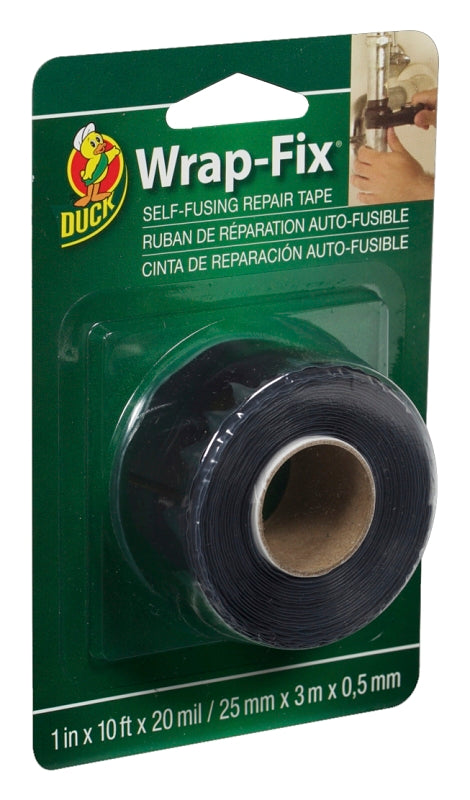 Duck 442055 Electrical Tape, 10 ft L, 1 in W, Silicone Backing, Black