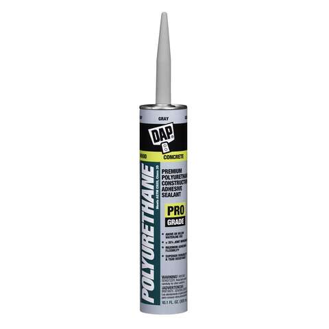 DAP Pro Grade Gray Polyurethane Construction Sealant 10.1 oz, Pack of 12