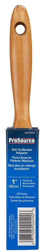 ProSource OR 1172 0100 Flat Pain Wt Brush, 1in W, Flat Cut, Polyester Blend