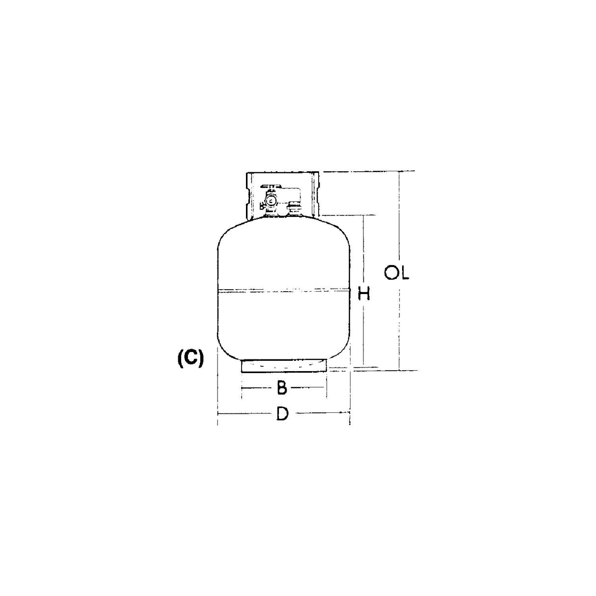 Manchester Tank 10504TC5 20 lb. Steel DOT Propane Cylinder
