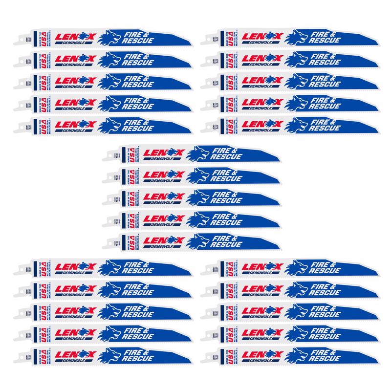 Lenox DEMOWOLF 9 in. Bi-Metal Reciprocating Saw Blade 10 TPI 25 pk