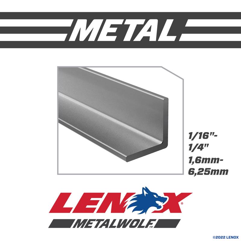 Lenox METALWOLF 12 in. Bi-Metal WAVE EDGE Reciprocating Saw Blade 18 TPI 5 pk