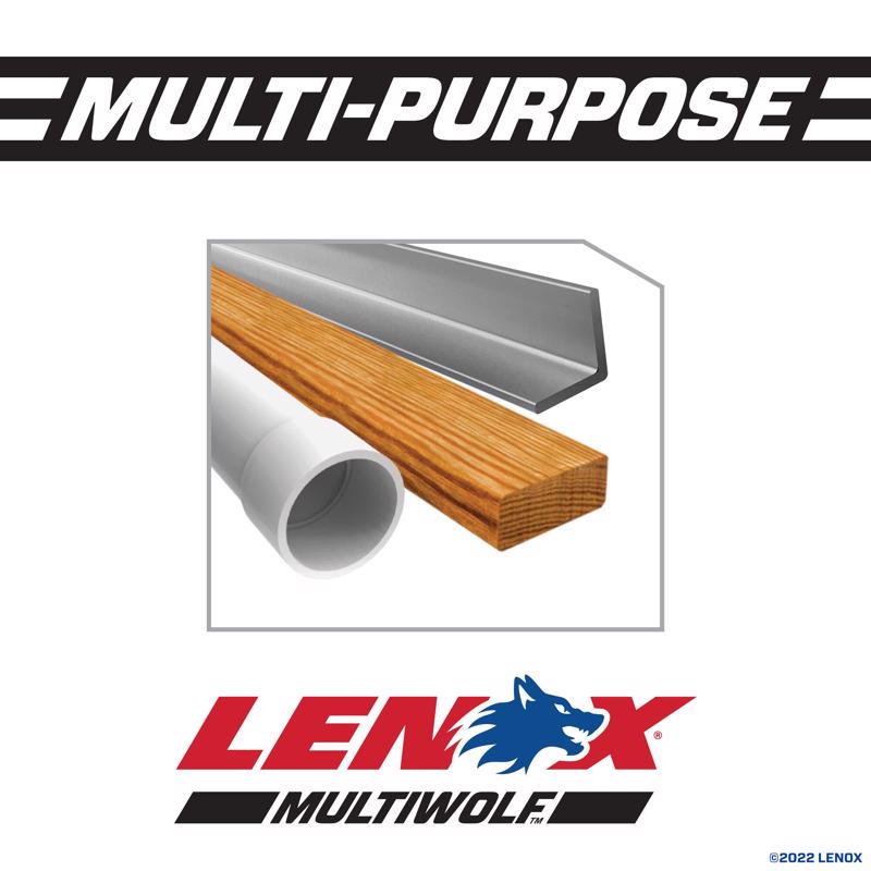 Lenox MULTIWOLF 12 in. Bi-Metal WAVE EDGE Reciprocating Saw Blade 10/14 TPI 1 blade, Pack of 50