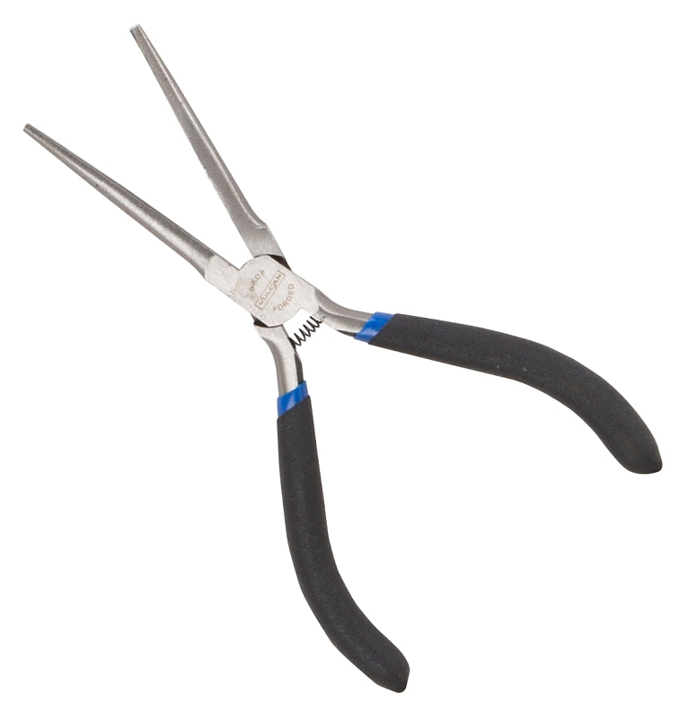 Vulcan JL-NP016 Needle Nose Pliers, 5 in OAL, 0.5 mm Cutting Capacity, 4.2 cm Jaw Opening, Black Handle, 1/2 in W Jaw