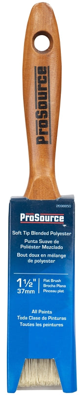 ProSource OR 1172 0150 Flat Pain Wt Brush, 1-1/2 in W, Flat Cut, Polyester Blend