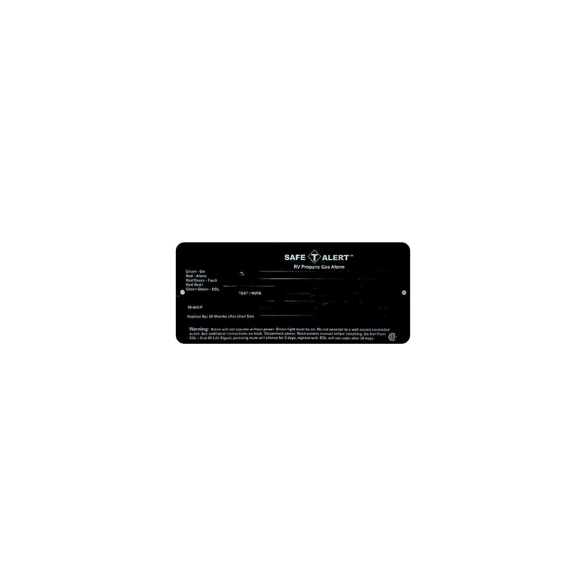 Safe-T-Alert LP Gas Alarm, Flush Mt, Black