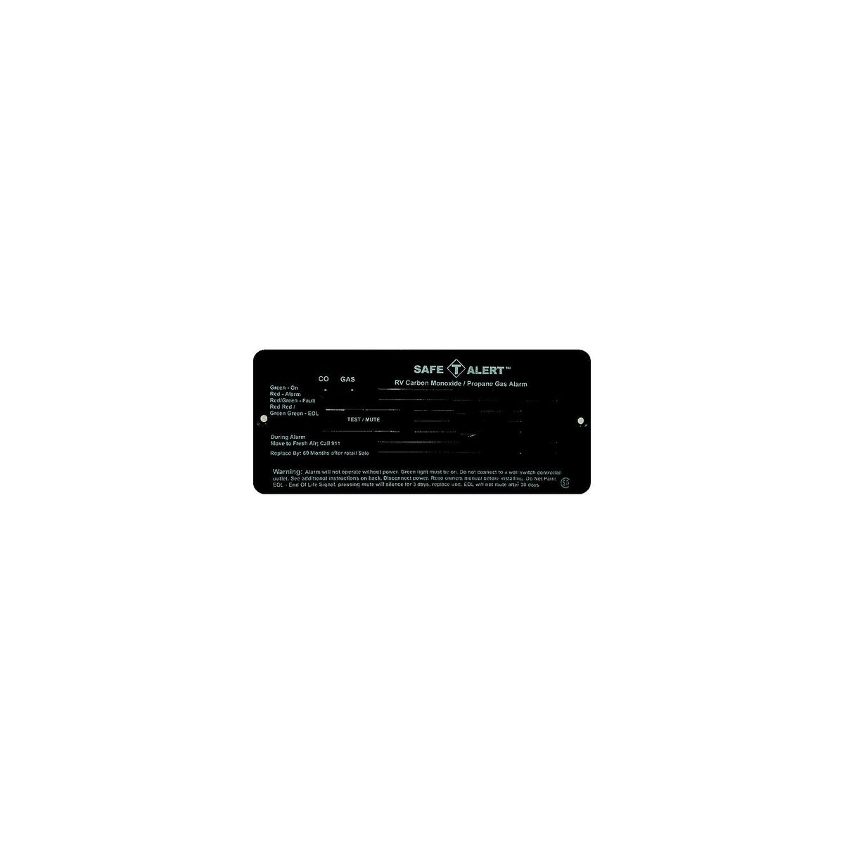 MTI Industries 35742BL 12V 35 Series Safe-T-Alert Flush Mount RV Dual Carbon Monoxide/Propane Alarm, Black