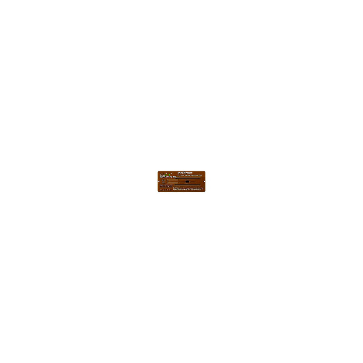 MTI Industries 35742BR 12V 35 Series Safe-T-Alert Flush Mount RV Dual Carbon Monoxide/Propane Alarm, Brown
