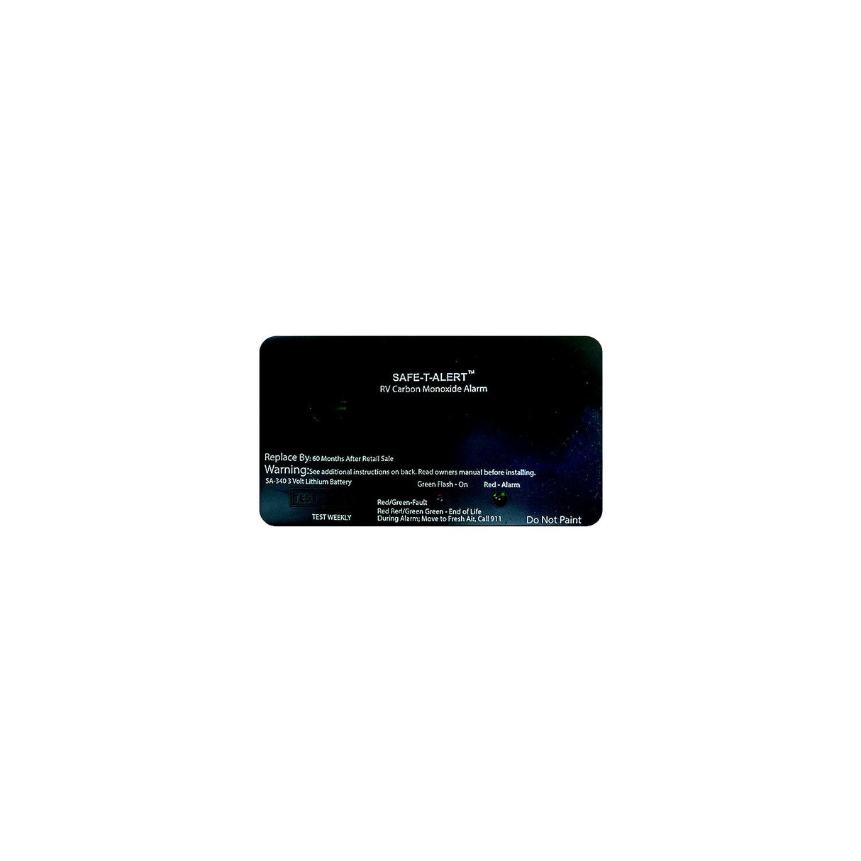 Coleman-Mach SA340BL Sealed Battery Carbon Monoxide Alarm, Black, Rectangular
