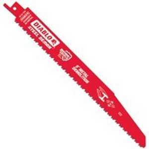 Diablo DS0908BFD5 Reciprocating Saw Blade, 1 in W, 9 in L, 8/10 TPI, Bi-Metal Cutting Edge