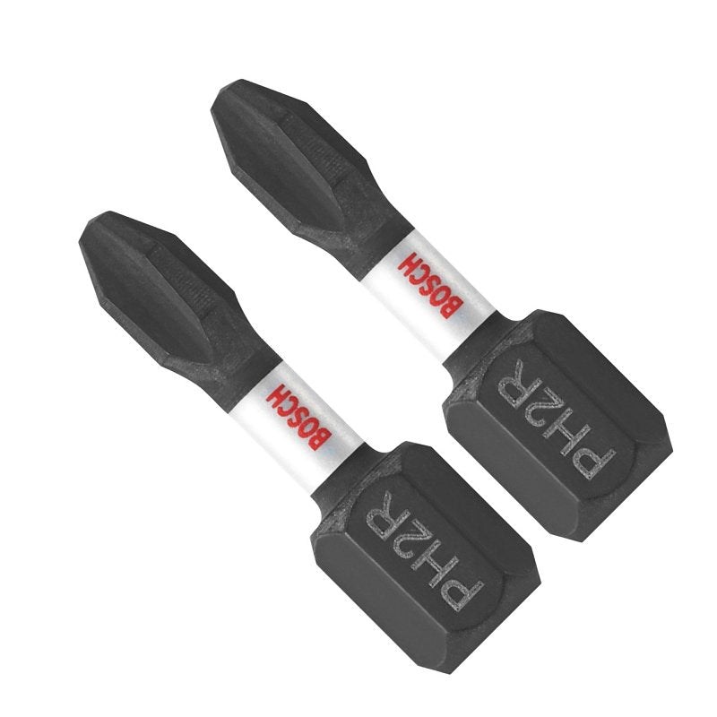 Bosch Impact Tough ITPH2R102 Insert Bit, #2R Drive, Phillips Drive, 1/4 in Shank, 1 in L, Steel