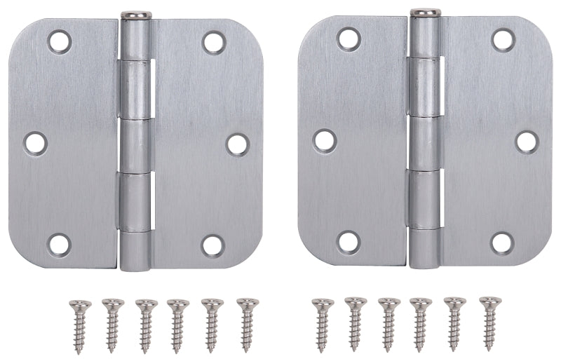 ProSource BH-102SC-PS Door Hinge, 3-1/2 in H Door Leaf, 3-1/2 in W Door Leaf, 2.2 mm Thick Door Leaf, 3-1/2 x 3-1/2 in