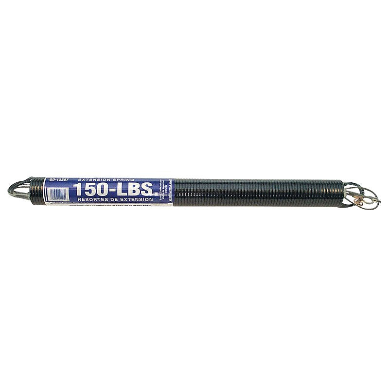 Prime-Line GD 12207 Extension Spring, 1-19/64 in OD, 22 in OAL, Carbon Steel, Galvanized, Loop End, 150 lb