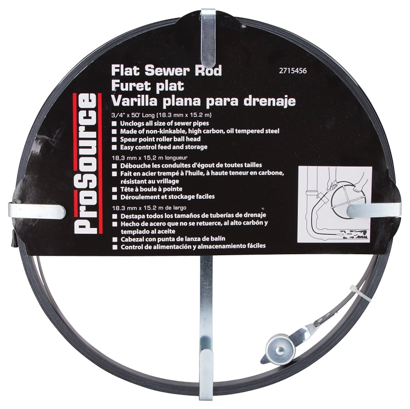 ProSource DC00008-50 Flat Sewer Rod
