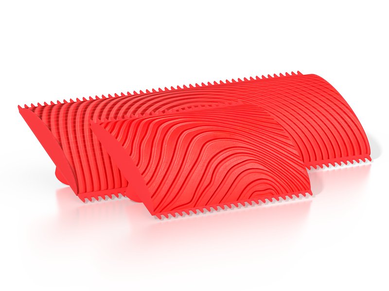 DecoArt RQ-GRRTS-Y Graining Tool Set, Rubber, Red