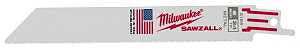 Milwaukee SAWZALL 48-01-2186 Reciprocating Saw Blade, 3/4 in W, 6 in L, 24 TPI, HSS Cutting Edge