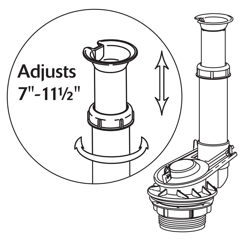 Korky 4030PK Flush Valve Kit, 1.28, 1.6, 3.5 and 5 gpf Flush, Plastic/Rubber