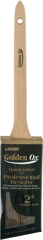 Linzer WC 2453-2 Paint Brush, Natural, Wood Handle, 2 in W, 2-1/2 in L Bristle, China Bristle, Sash Handle